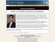 Tablet Screenshot of jamespmillerlaw.com